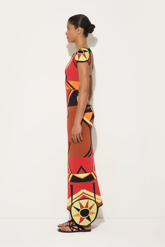 Jacquard fitted dress