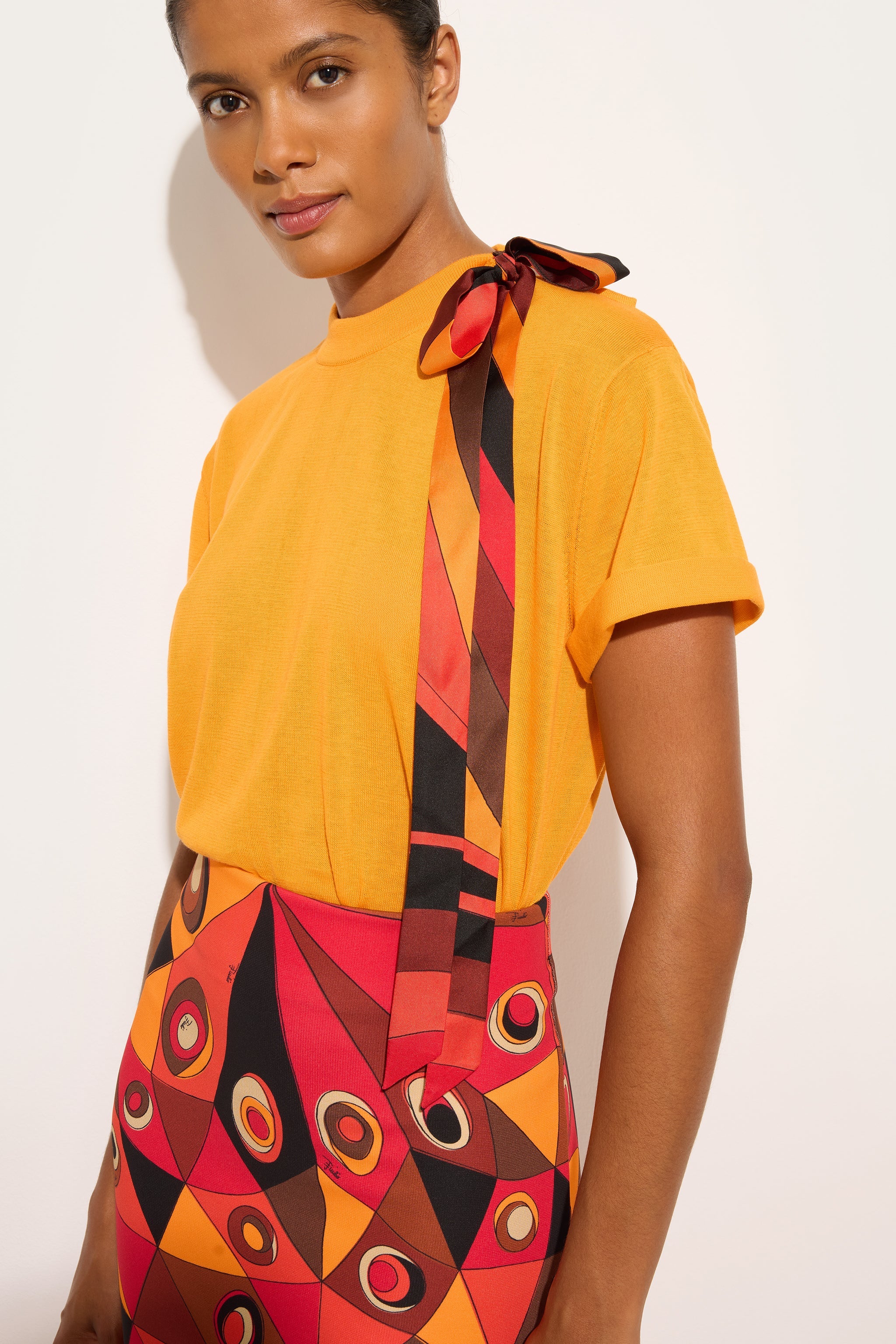 T-shirt with Silk Detail – PUCCI