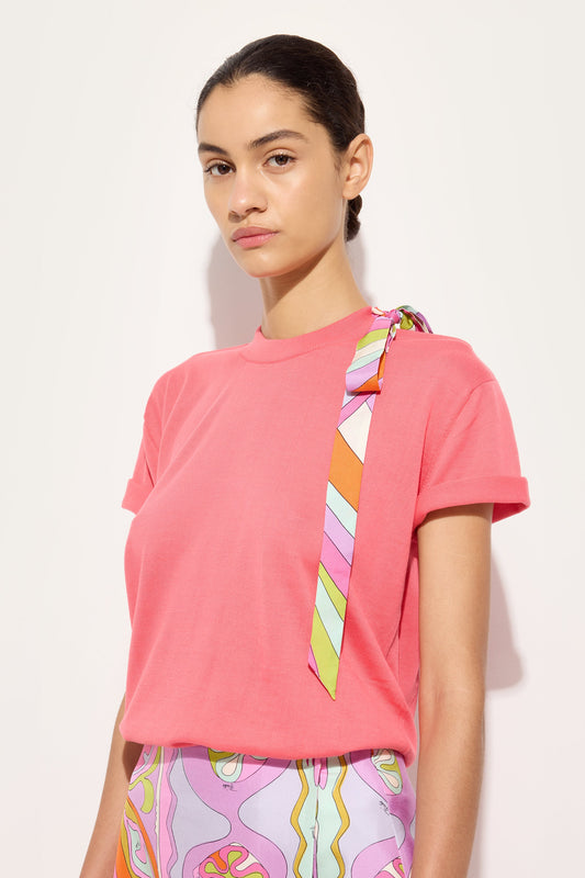T-shirt with Scarf Detail
