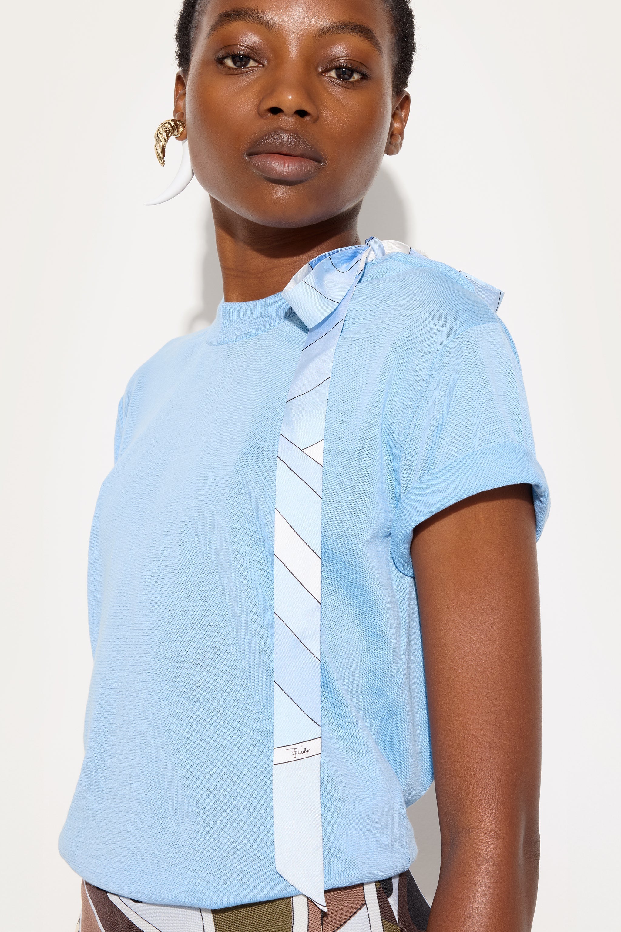 Silk Detail T-Shirt – PUCCI