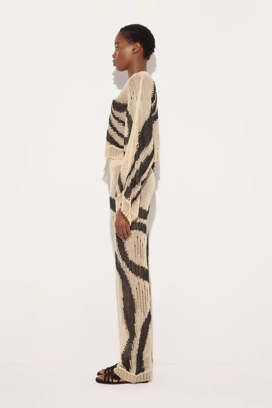 Marmo print Linen Pants