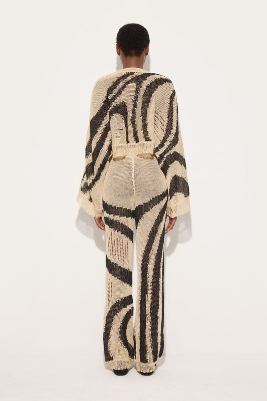 Marmo print Linen Pants