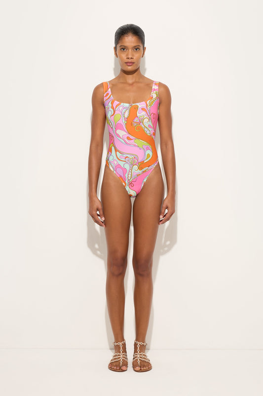 Orchidee Print One-Piece Swimsuit