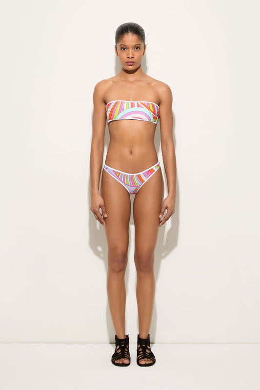Iride Print Bandeau Bikini Top