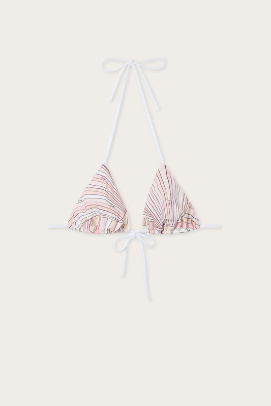Iride Print Triangle Bikini Top