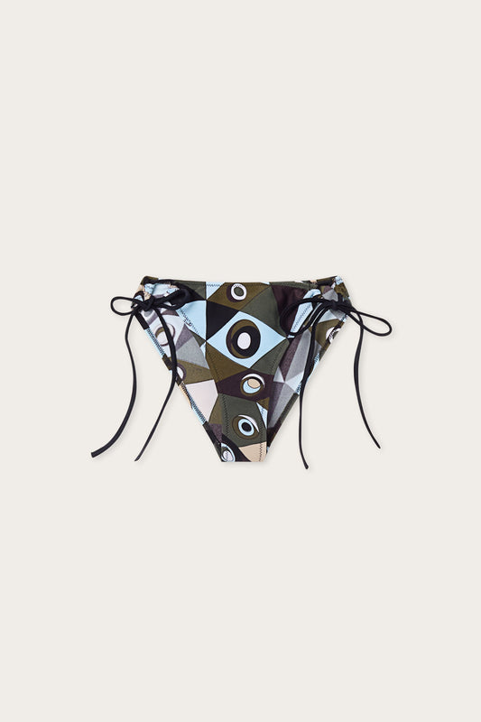 Occhi Print Adjustable Bikini Bottom