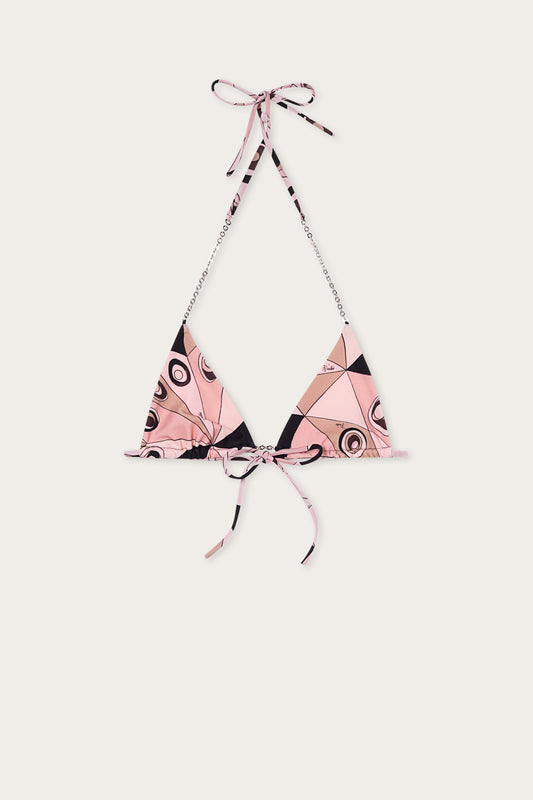 Occhi Print Triangle Bikini Top