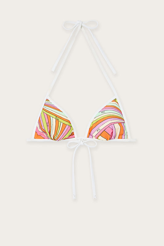 Iride Print Triangle Bikini Top