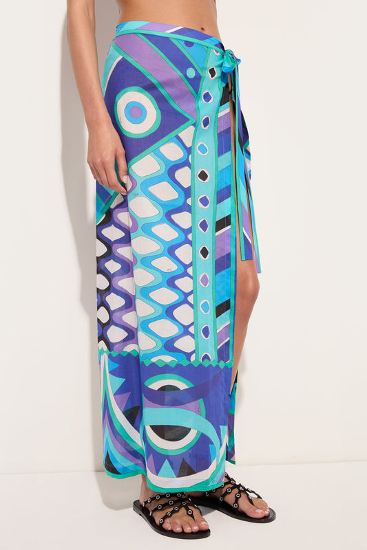 Vivara Print Cotton Sarong Skirt