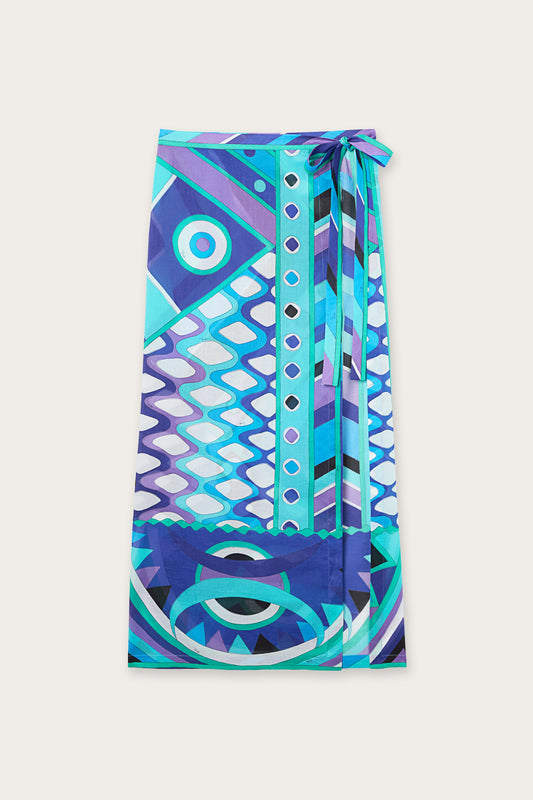 Vivara Print Cotton Sarong Skirt