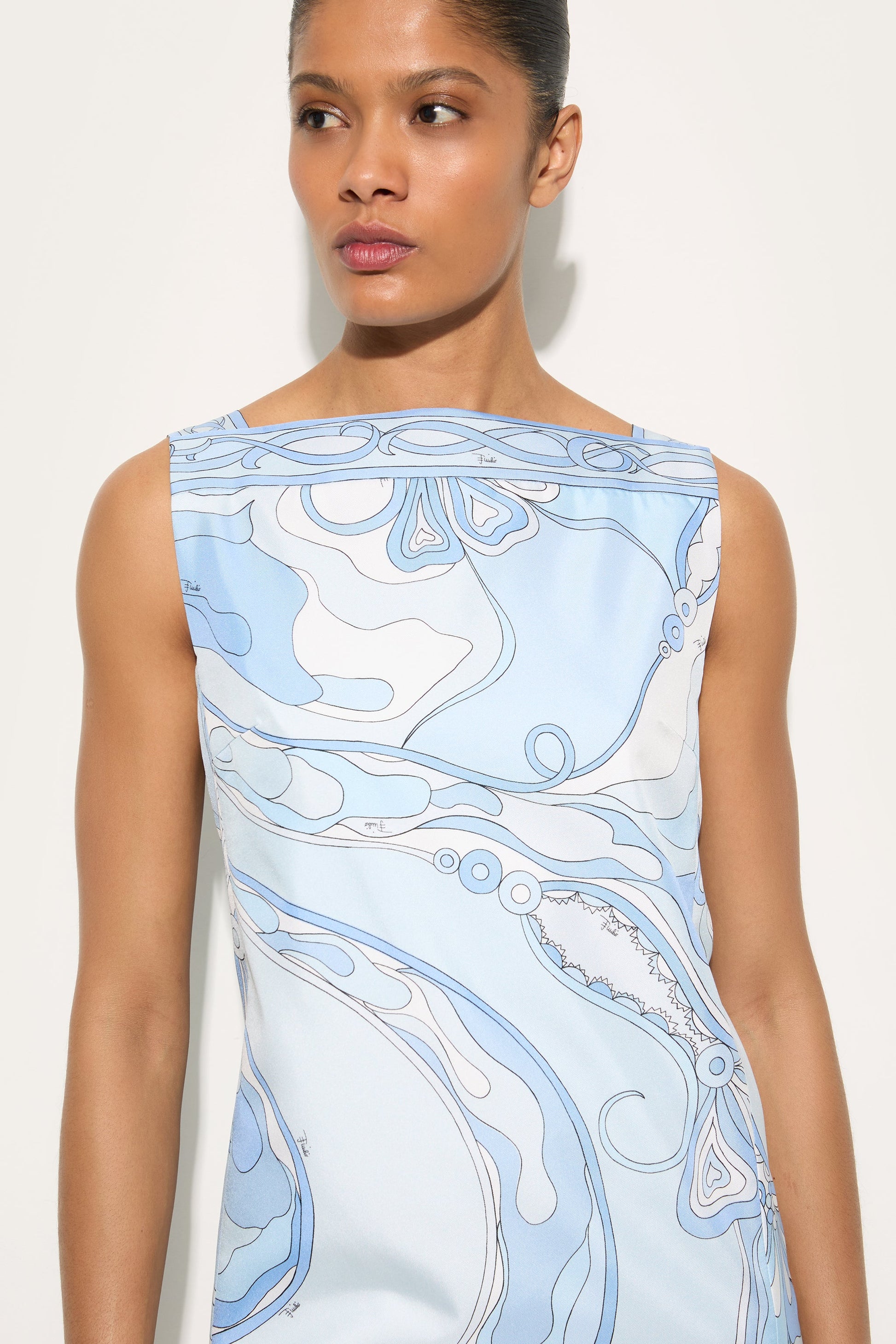 Orchidee Print Silk Dress – PUCCI