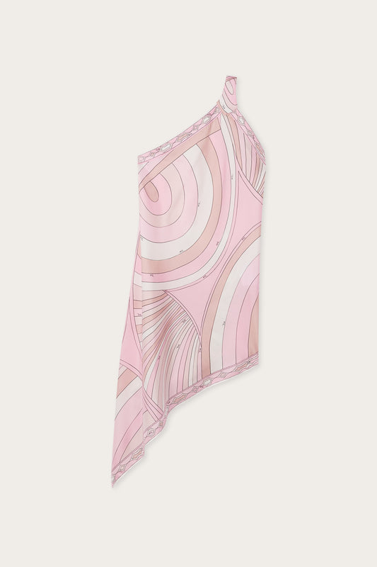 Iride Print Asymmetrical-Cut Dress