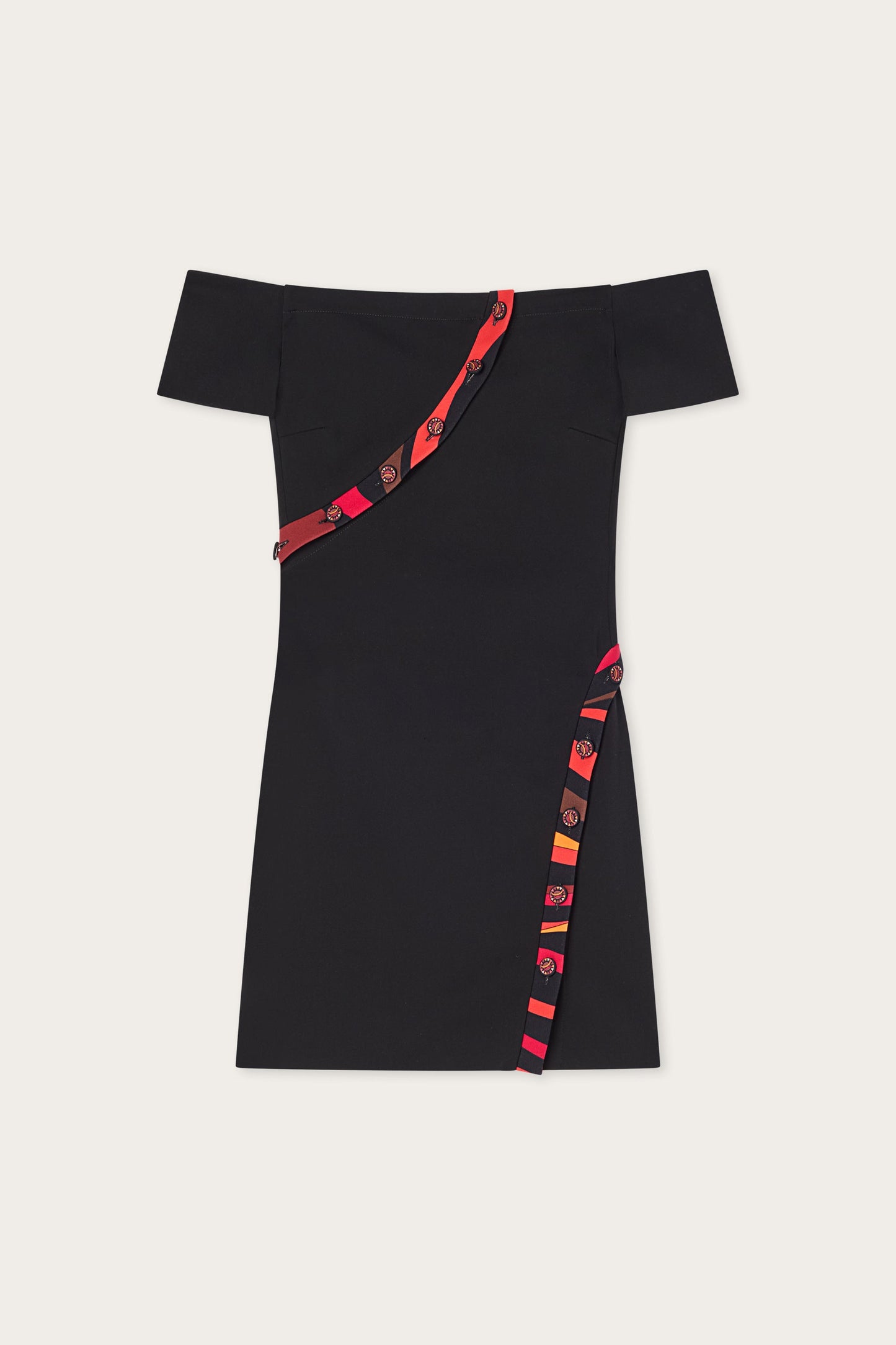 pucci off shoulder dress Emilio Pucci Off-The-Shoulder Maxi Dress - Black