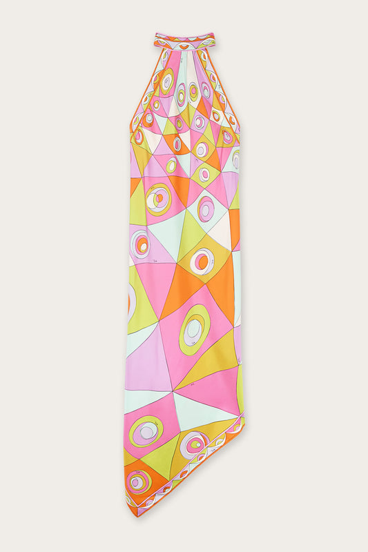 Occhi Print Silk Dress