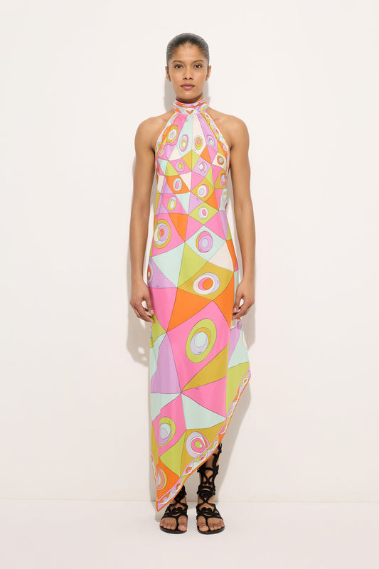 Occhi Print Silk Dress