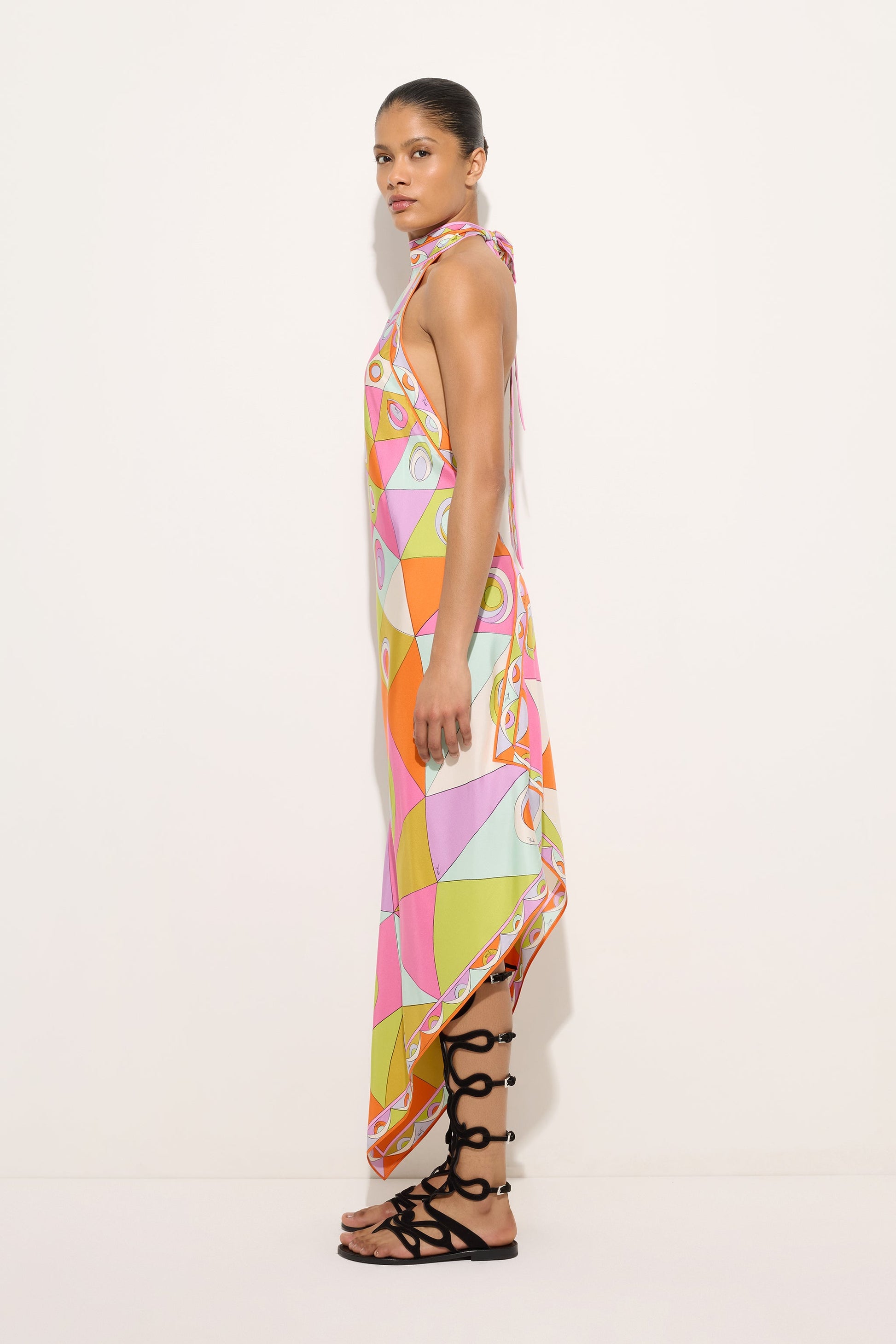 Pucci - Occhi Print Silk Dress - Size: 40 - Multicolor
