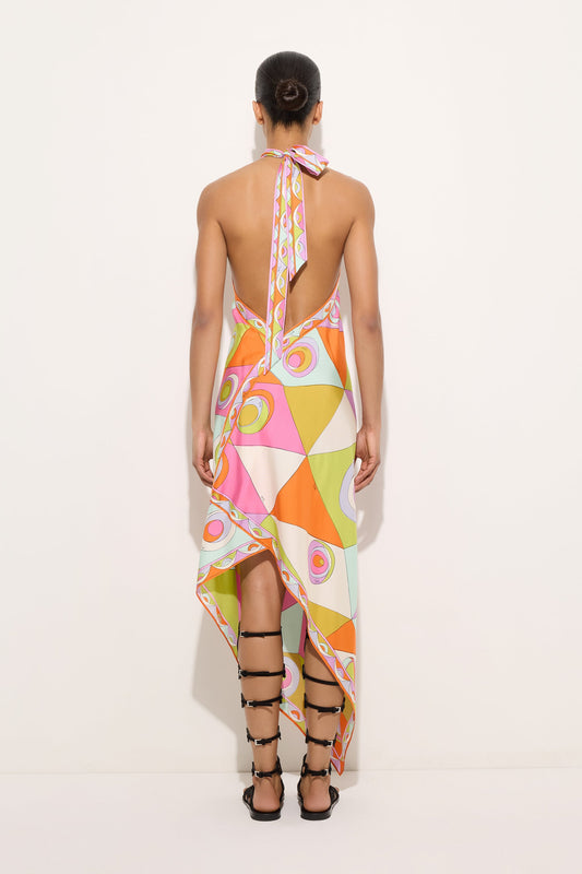 Occhi Print Silk Dress
