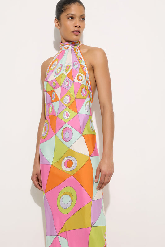 Occhi Print Silk Dress