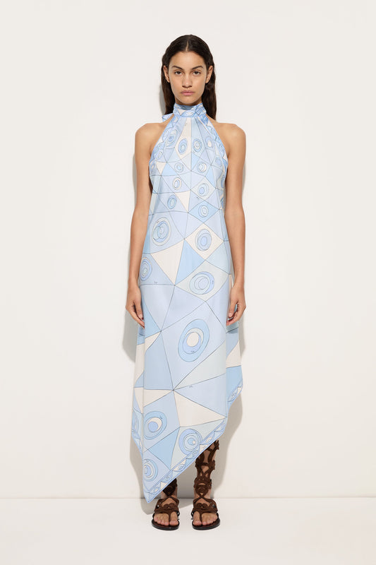 Occhi Print Silk Dress