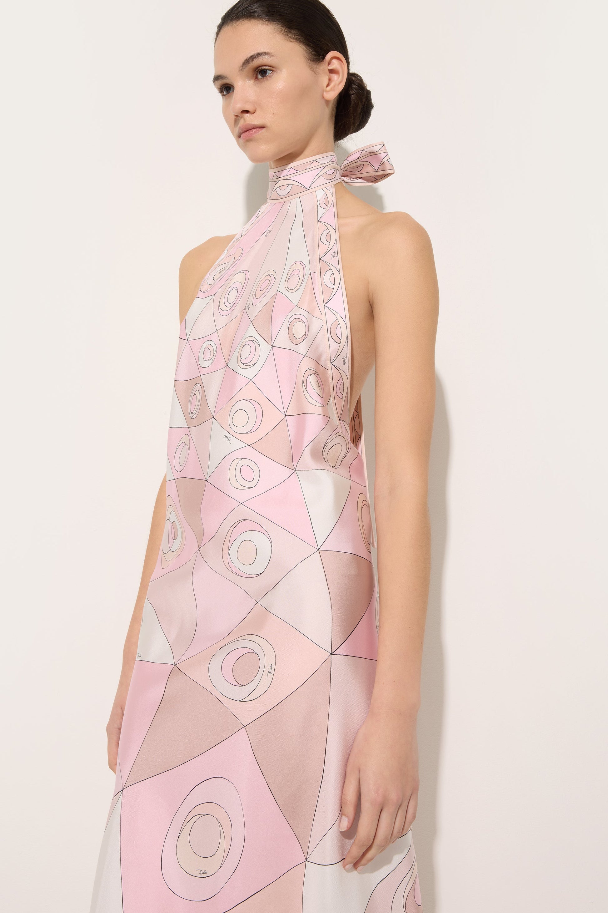 pucci silk dress Marmo slip in pink - Emilio Pucci Silk Cape Dress