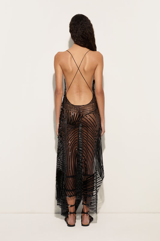 Embroidered Tulle Dress