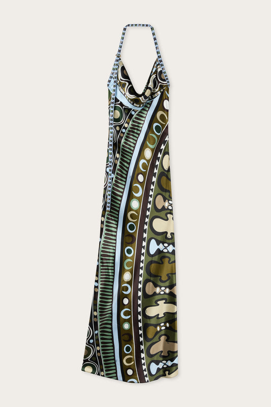 Soleil Print Satin Dress