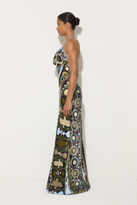 Soleil Print Satin Dress