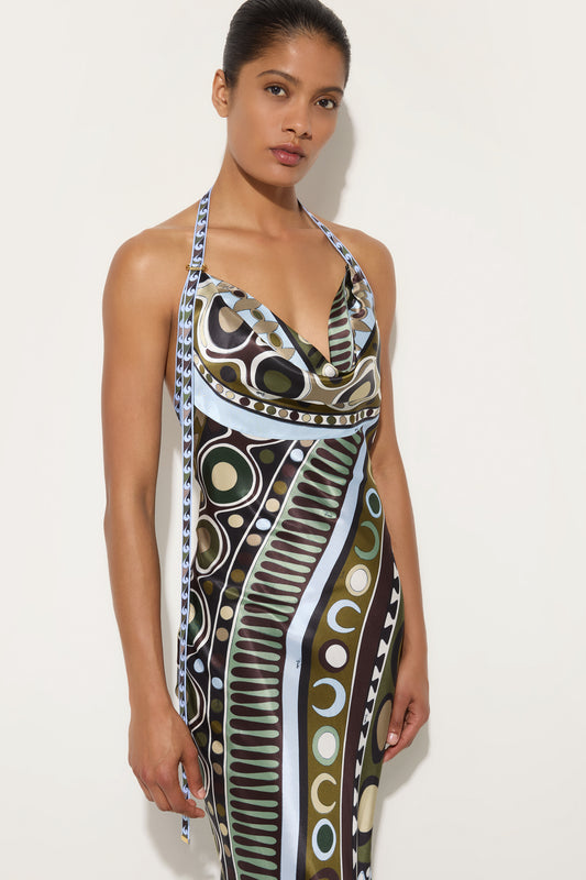 Soleil Print Satin Dress