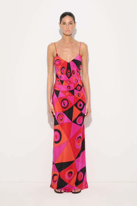 Abito in Seta in Stampa Occhi