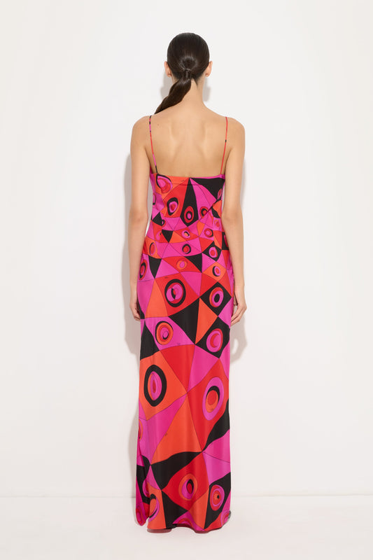 Abito in Seta in Stampa Occhi