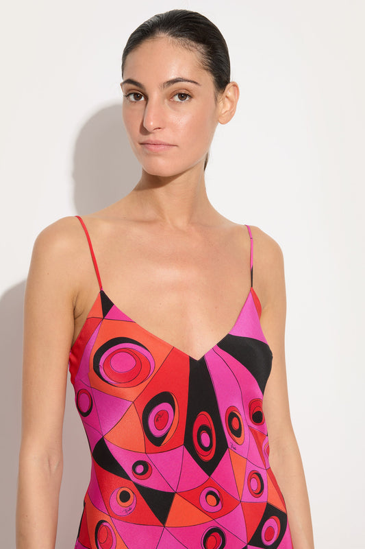 Abito in Seta in Stampa Occhi