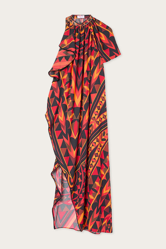 Abito in Seta in Stampa Manuba