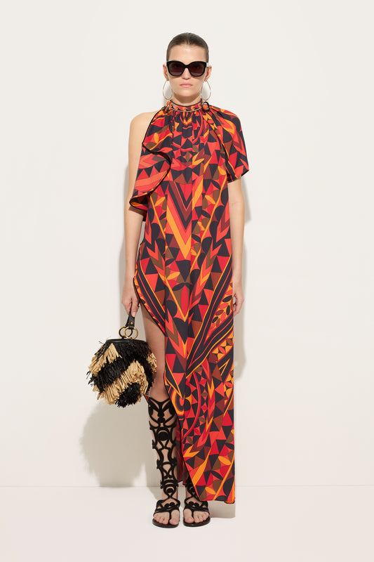 Abito in Seta in Stampa Manuba