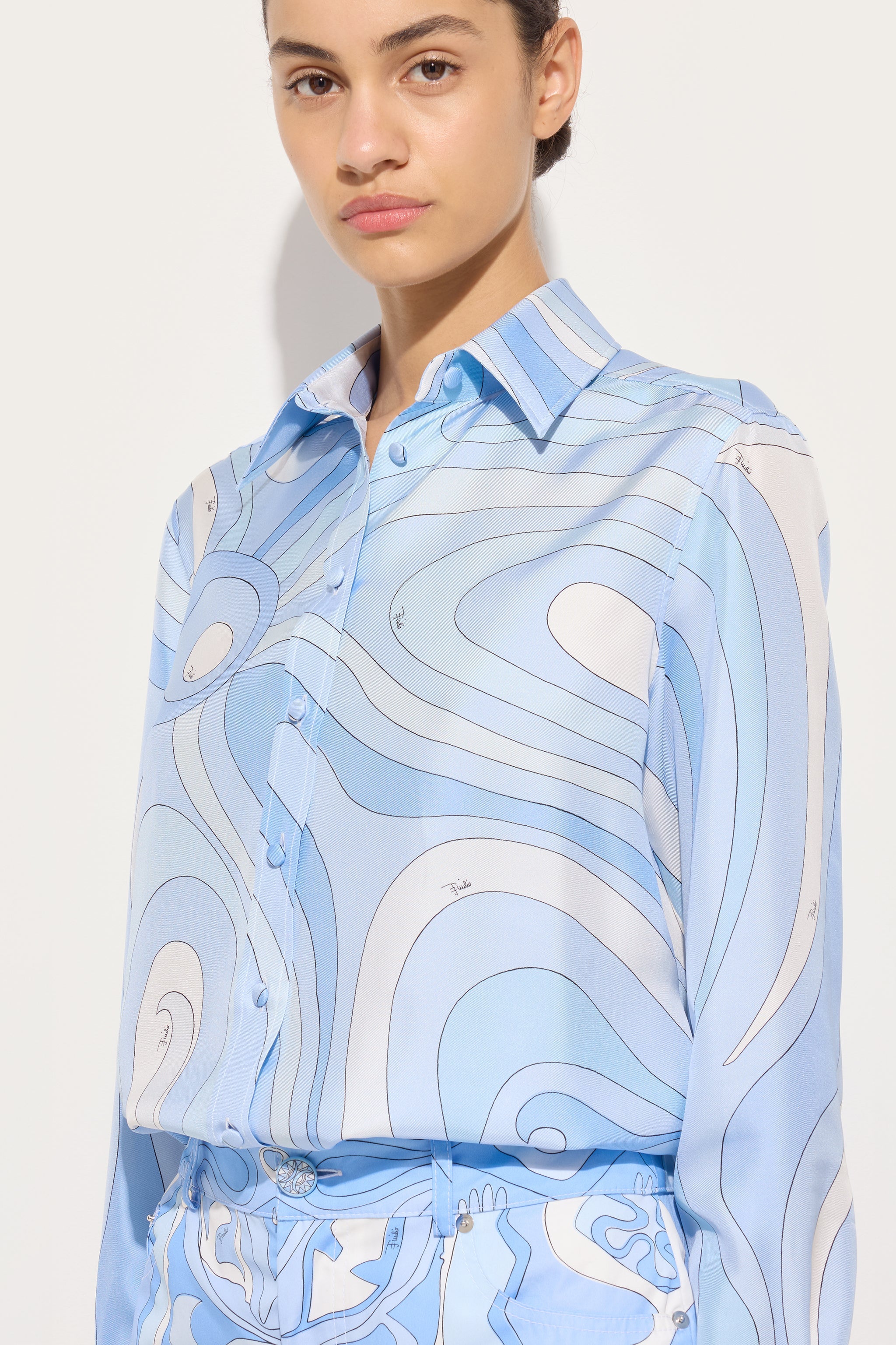 Marmo Print Silk Shirt – PUCCI