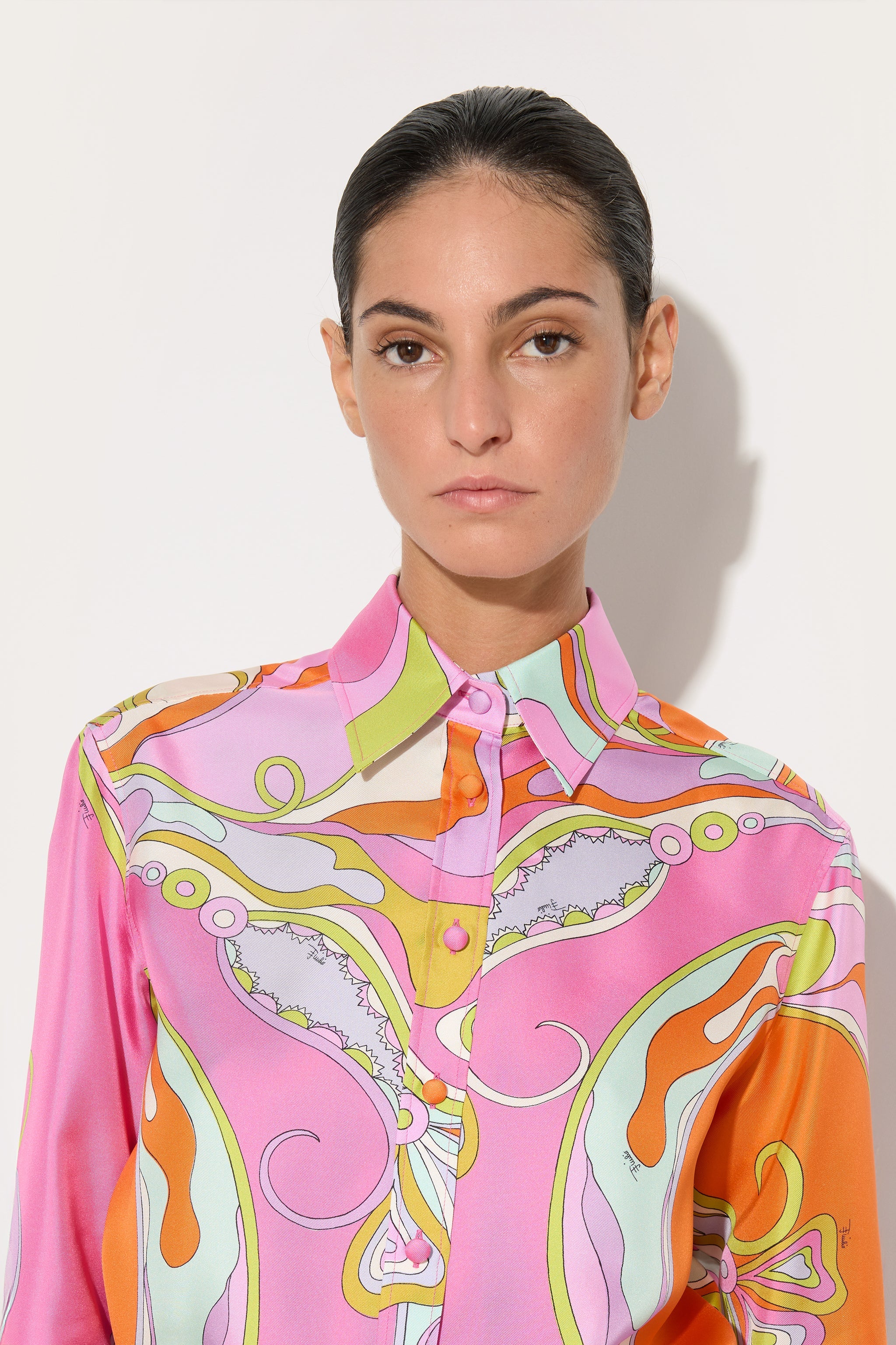 Orchidee Print Silk Shirt – PUCCI