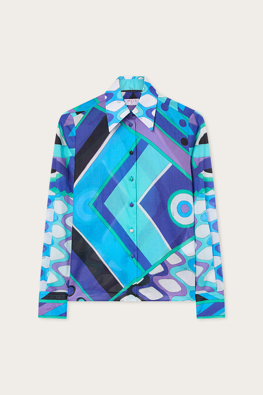 Camicia in Cotone in Stampa Vivara