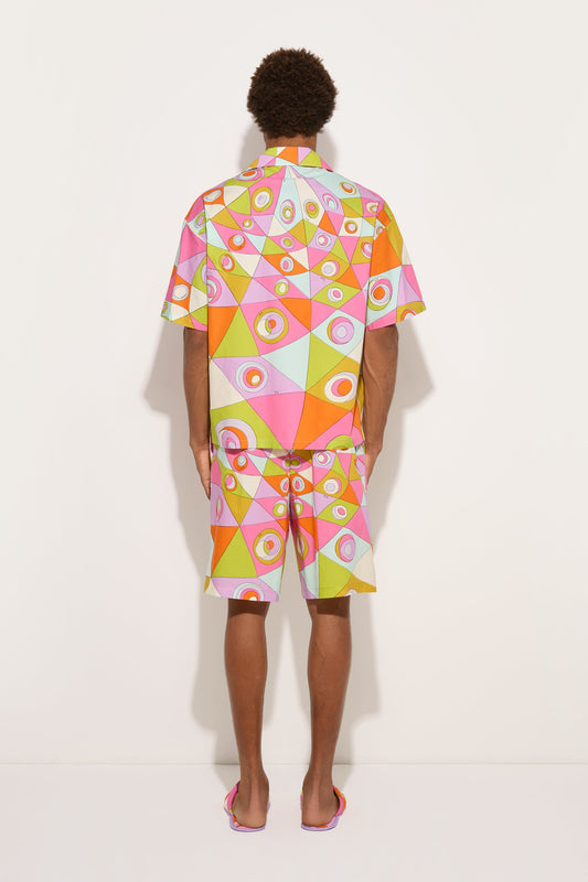 Occhi Print Cotton Bowling Shirt