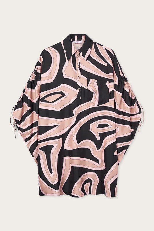 Labirinto Print Silk Kaftan