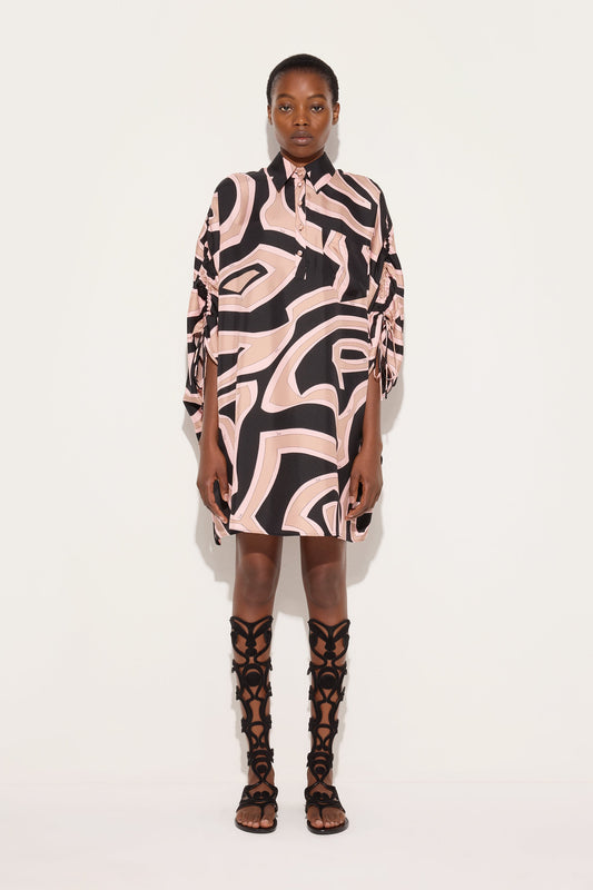 Labirinto Print Silk Kaftan