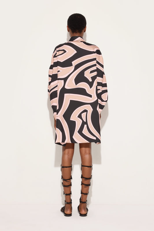 Labirinto Print Silk Kaftan