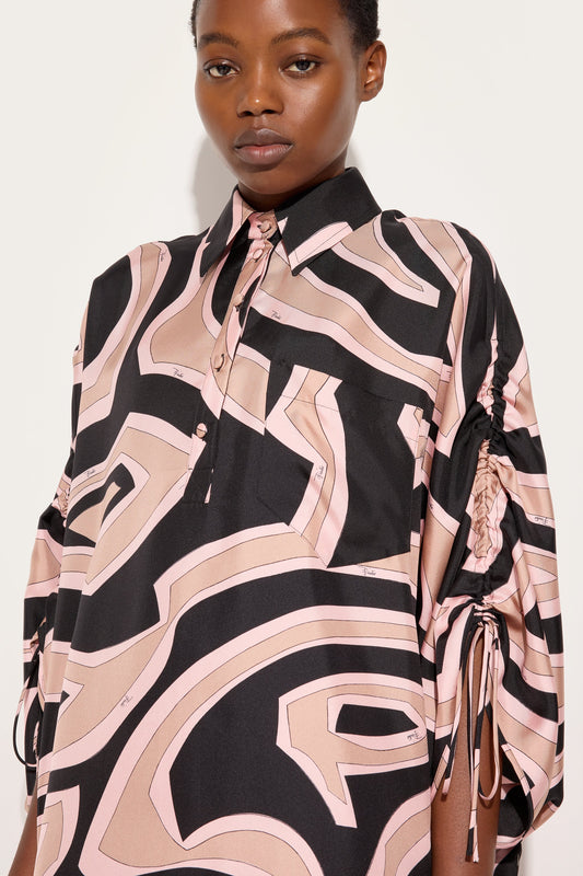 Labirinto Print Silk Kaftan