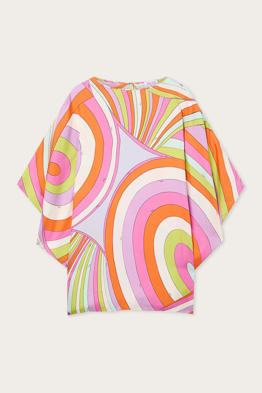 Iride Print Silk Kaftan