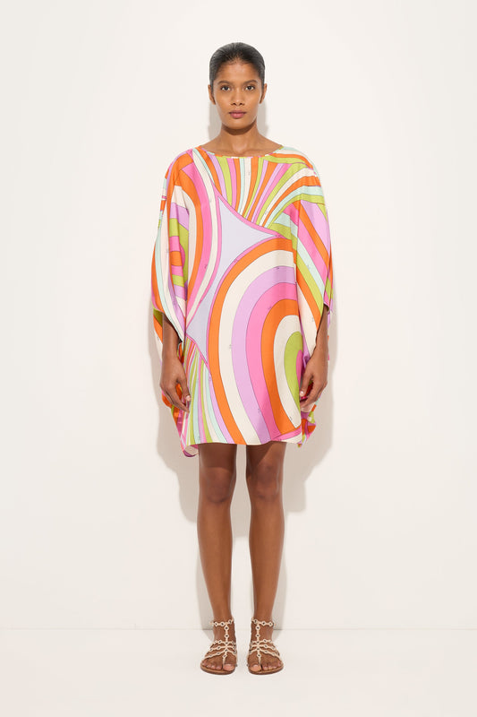 Iride Print Silk Kaftan