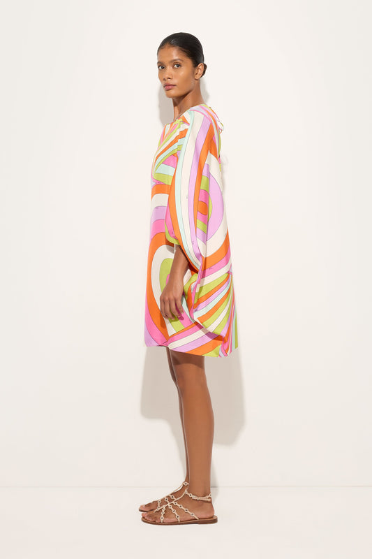 Iride Print Silk Kaftan