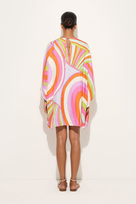 Iride Print Silk Kaftan