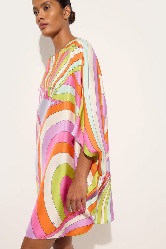 Iride Print Silk Kaftan