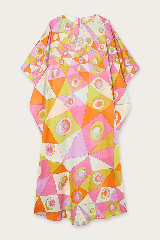 Occhi Print Cotton Kaftan