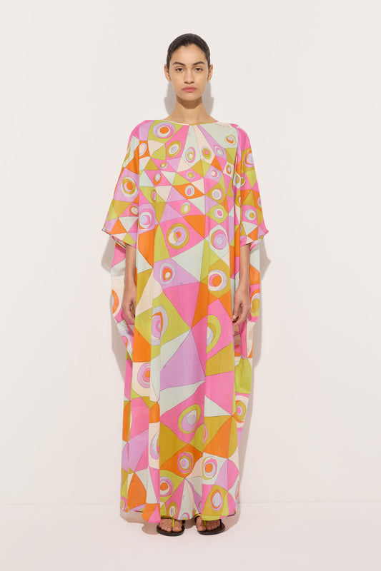 Occhi Print Cotton Kaftan