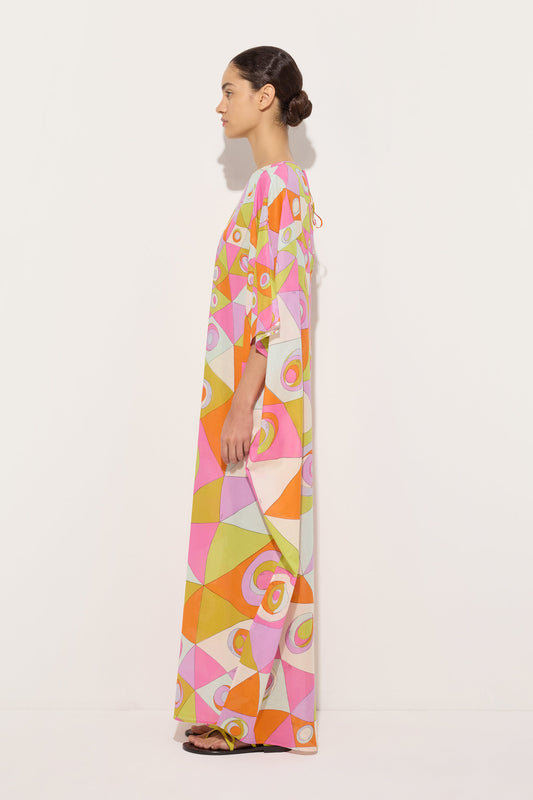 Occhi Print Cotton Kaftan