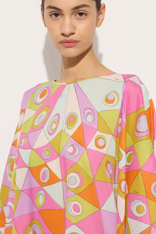 Occhi Print Cotton Kaftan